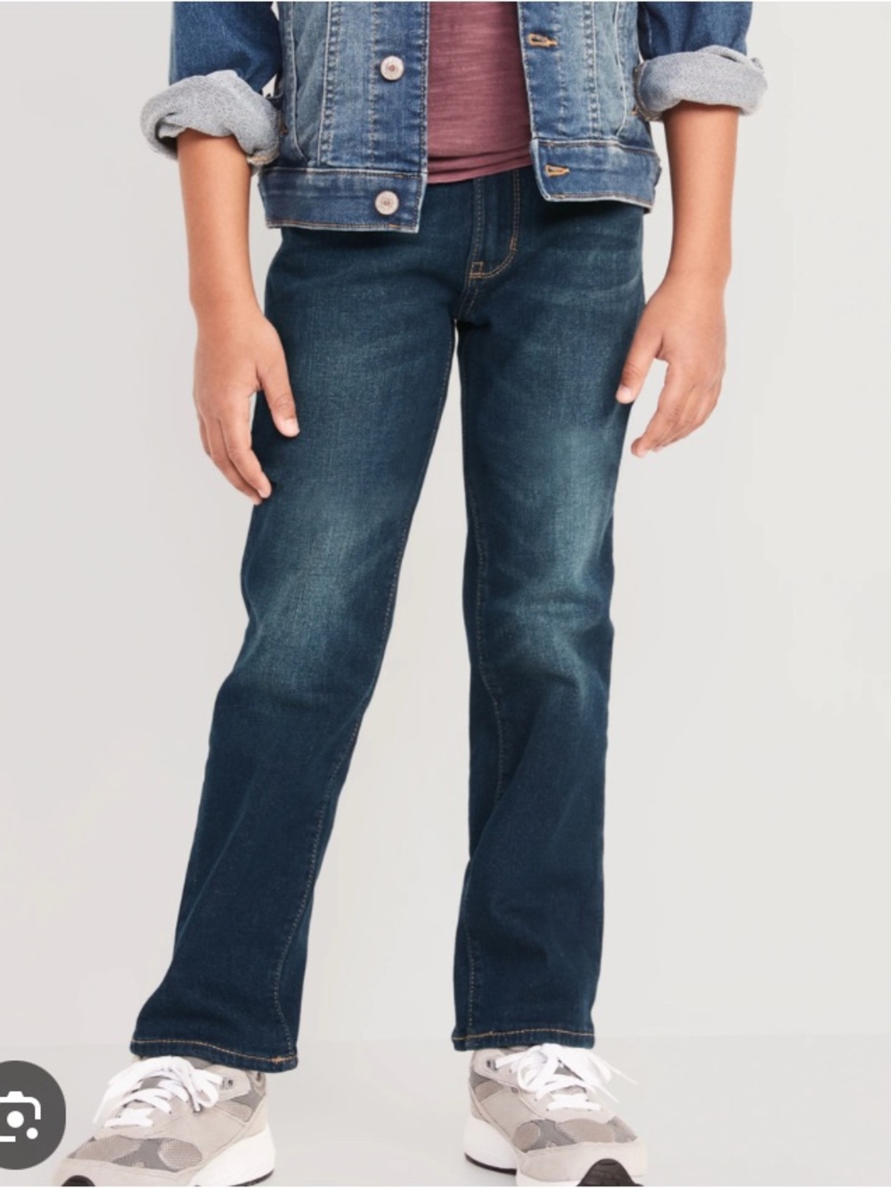 Old Navy Kids Dark Blue Straight-Leg Jeans